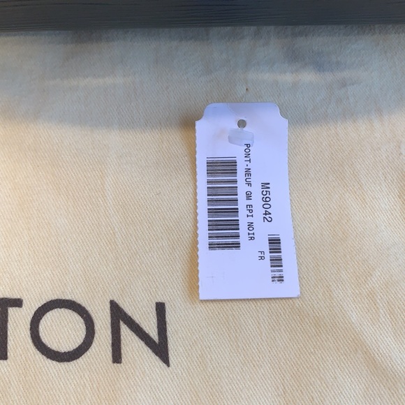 LOUIS VUITTON M59042 Epi Pont Neuf GM Hand Bag Epi Noir Leather Black - Picture 9 of 9